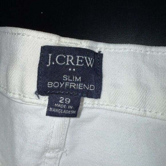 J.CREW Slim boyfriend white Distressed all-day stretch Size 29 NWT - Picture 7 of 11